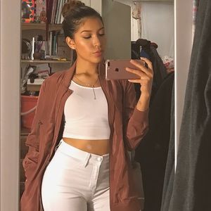 MAUVE PINK BOMBER JACKET